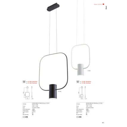 Redo 01-1226 - LED ściemnialna lampa stołowa DOM LED/21W/230V biała