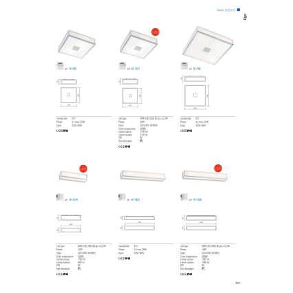Redo 01-1234 - LED kinkiet łazienkowy EGO LED/12W/230V IP44 błyszczący chrom