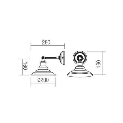 Redo 01-1289 - Kinkiet SPINNER 1xE27/42W/230V