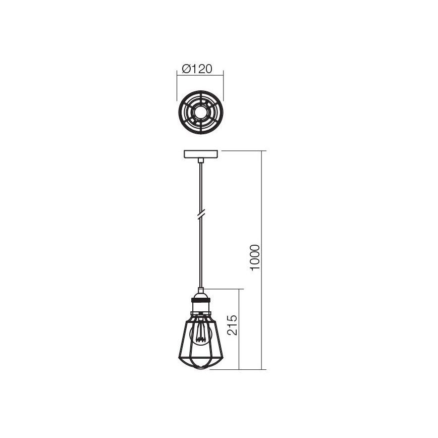 Redo 01-1301 - Żyrandol na lince THARU 1xE27/42W/230V