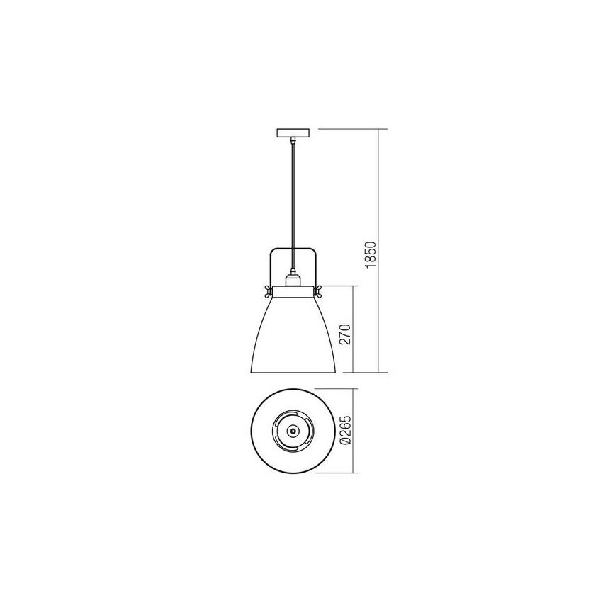 Redo 01-1311 - Żyrandol na lince ARNE 1xE27/42W/230V biały