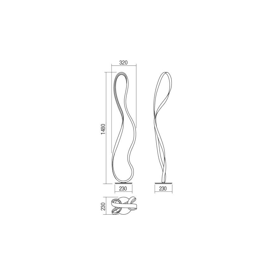 Redo 01-1417 - LED Lampa podłogowa ściemnialna NUBO 1xLED/35W/230V biały