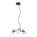 Redo 01-1450 - Lampa wisząca na linkach RIDGE 3xE27/60W/230V
