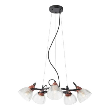 Redo 01-1451 - Lampa wisząca na linkach RIDGE 5xE27/60W/230V
