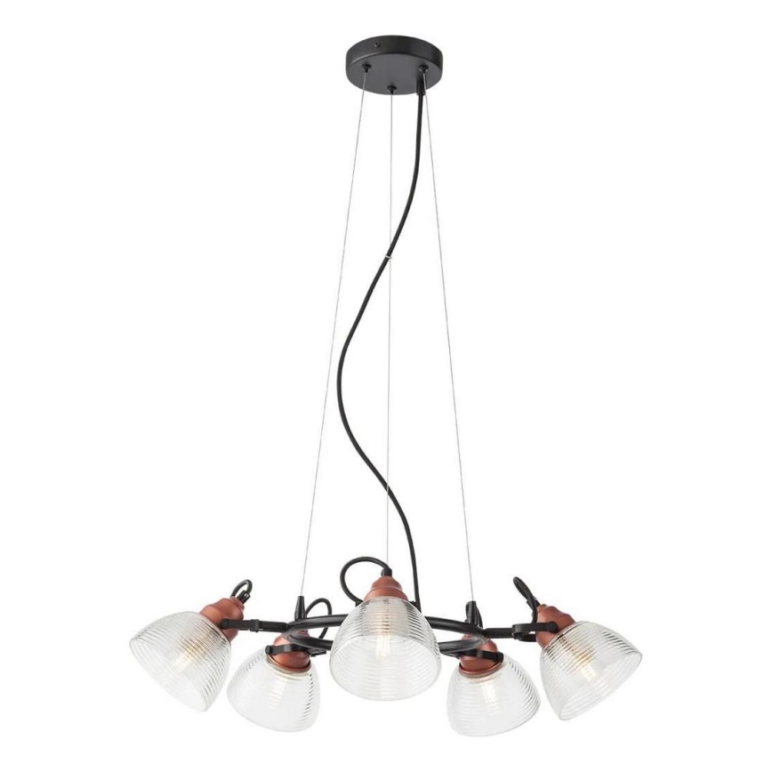Redo 01-1451 - Lampa wisząca na linkach RIDGE 5xE27/60W/230V