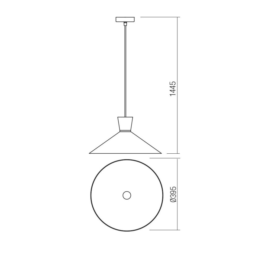 Redo 01-1461 - Żyrandol na lince KIMONO 1xE27/42W/230V śr. 39,5 cm miedź