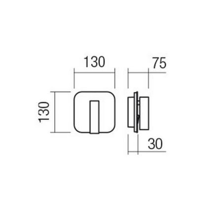 Redo 01-1491 - Kinkiet LED QUDA LED/6W/230V + LED/3W CRI 90 biały