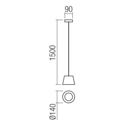 Redo 01-1495 - Żyrandol LED na lince LOLLI LED/6W/230V śr. 14 cm biały