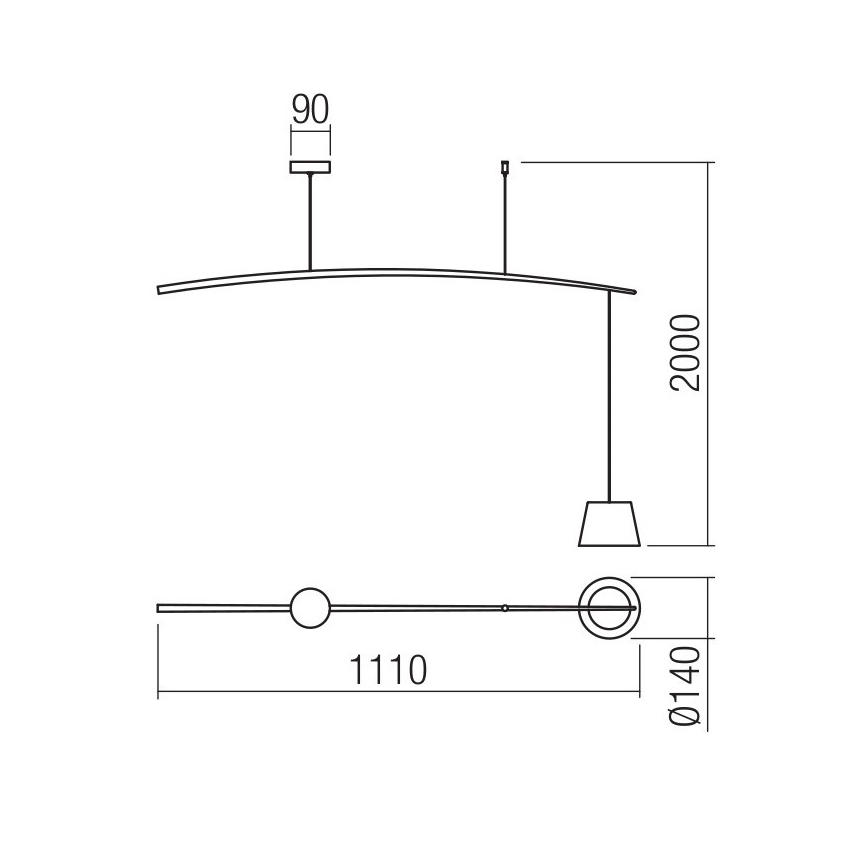 Redo 01-1497 - LED Żyrandol na lince LOLLI LED/6W/230V biały
