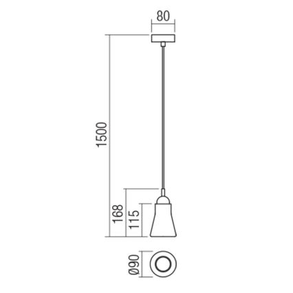 Redo 01-1518 - Żyrandol na lince UPPER 1xGU10/28W/230V mosiądz/beżowy