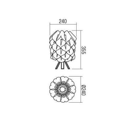 Redo 01-1523 - Lampa stołowa INBO 1xE27/28W/230V biały