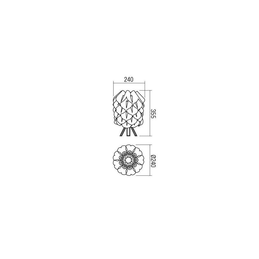 Redo 01-1523 - Lampa stołowa INBO 1xE27/28W/230V biały