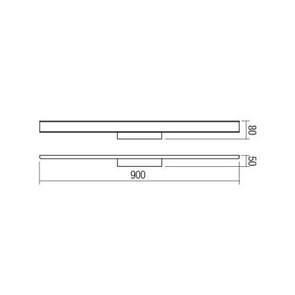 Redo 01-1527 - LED Łazienkowe oświetlenie lustra DAO 1xLED/36W/230V IP44