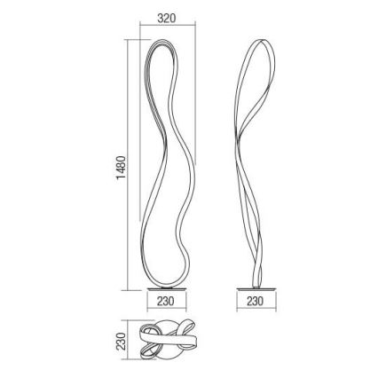 Redo 01-1532 - LED Lampa podłogowa ściemnialna NUBO LED/34,5W/230V biały