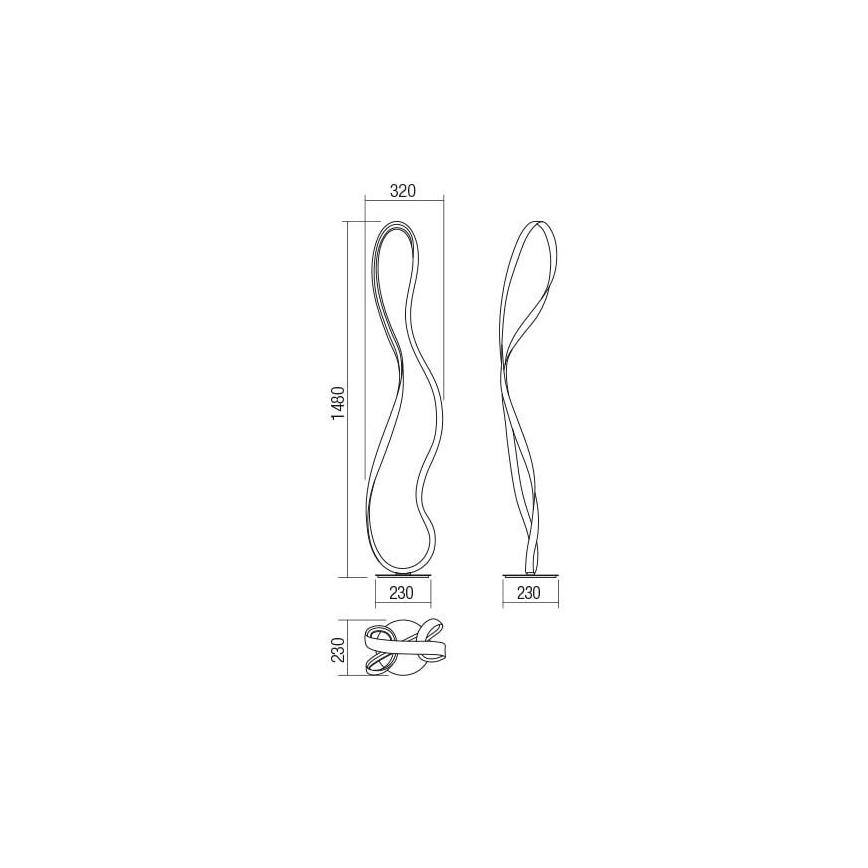 Redo 01-1532 - LED Lampa podłogowa ściemnialna NUBO LED/34,5W/230V biały