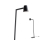 Redo 01-1557 - Lampa stojąca MINGO 1xE27/42W/230V czarna