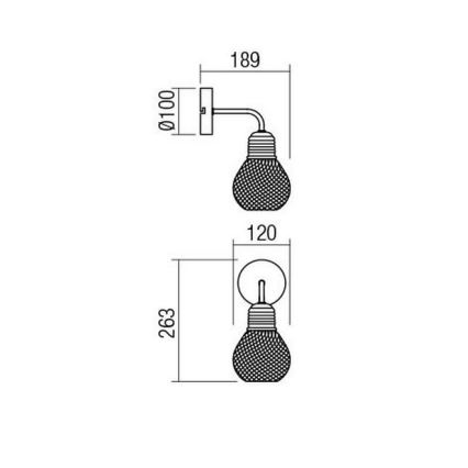 Redo 01-1575 - Kinkiet EDISON 1xE27/42W/230V