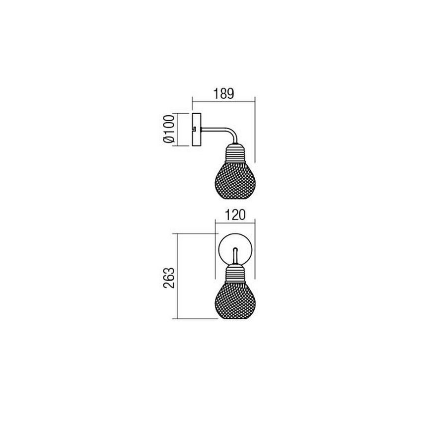 Redo 01-1575 - Kinkiet EDISON 1xE27/42W/230V