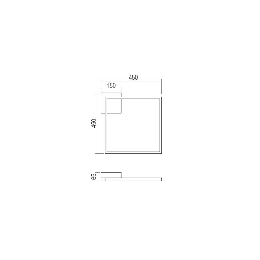 Redo 01-1638 - LED Ściemnialna oprawa sufitowa KLEE LED/30W/230V 45x45 cm biała
