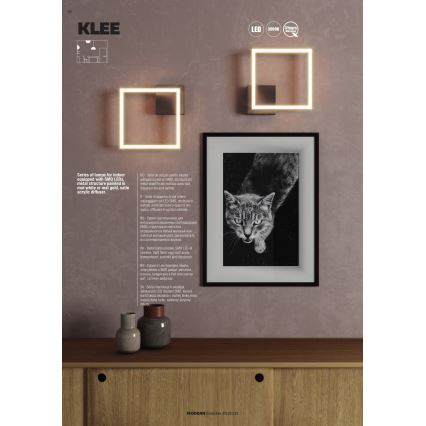 Redo 01-1639 - LED ściemnialna oprawa sufitowa KLEE LED/30W/230V 45x45 cm złota