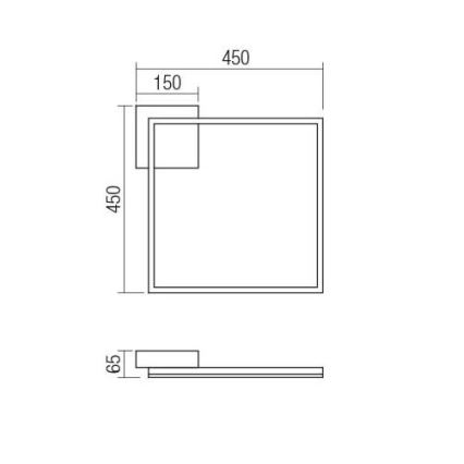 Redo 01-1639 - LED ściemnialna oprawa sufitowa KLEE LED/30W/230V 45x45 cm złota