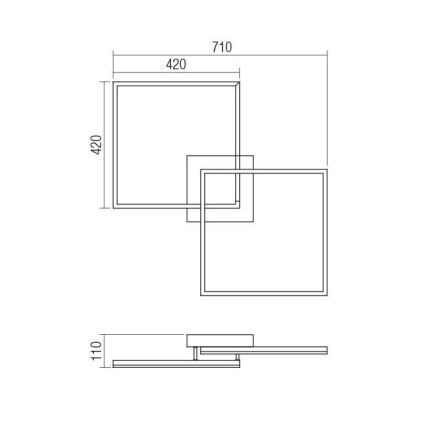 Redo 01-1642 - Ściemniialna lampa sufitowa LED KLEE LED/57W/230V biała