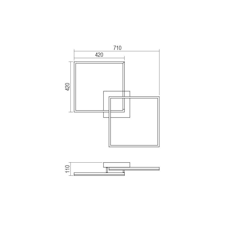 Redo 01-1642 - Ściemniialna lampa sufitowa LED KLEE LED/57W/230V biała