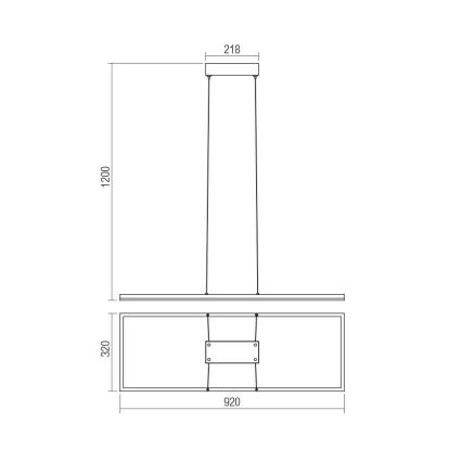 Redo 01-1645 - LED Żyrandol na lince KLEE 1xLED/48W/230V