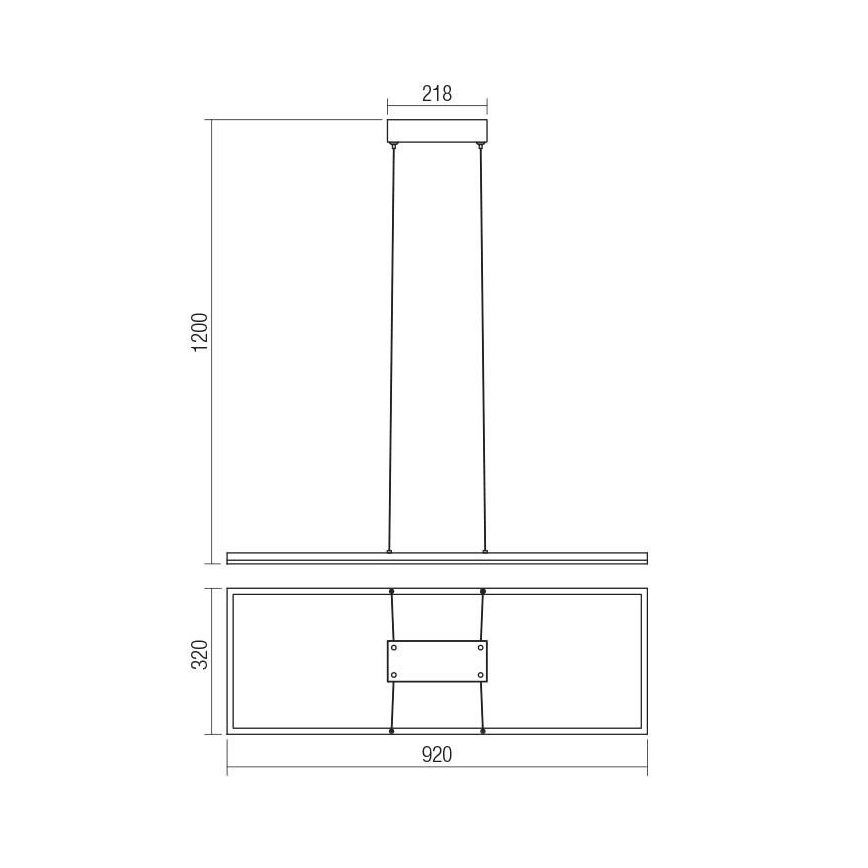 Redo 01-1645 - LED Żyrandol na lince KLEE 1xLED/48W/230V