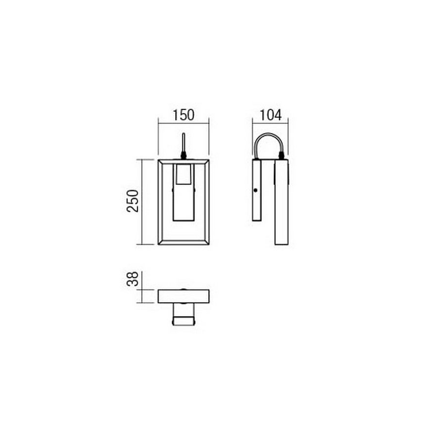 Redo 01-1663 - Kinkiet TIMBER 1xE27/42W/230V buk