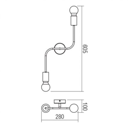 Redo 01-1668 - Plafon YAK 2xE27/42W/230V