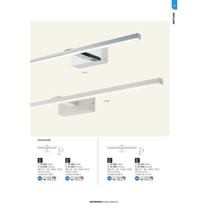 Redo 01-1671 - LED Łazienkowe oświetlenie lustra NEPTUNE LED/12W/230V IP44