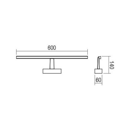 Redo 01-1674 - LED Łazienkowe oświetlenie lustra NEPTUNE LED/12W/230V IP44