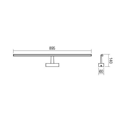 Redo 01-1675 - LED Łazienkowe oświetlenie lustra NEPTUNE LED/18W/230V IP44