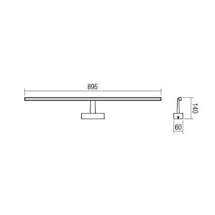 Redo 01-1676 - LED Łazienkowe oświetlenie lustra NEPTUNE LED/18W/230V IP44