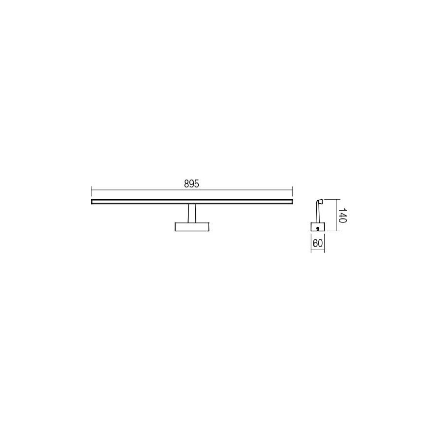 Redo 01-1676 - LED Łazienkowe oświetlenie lustra NEPTUNE LED/18W/230V IP44