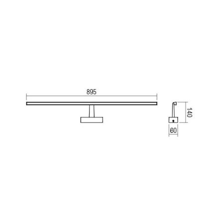 Redo 01-1677 - LED Łazienkowe oświetlenie lustra NEPTUNE 1xLED/18W/230V IP44