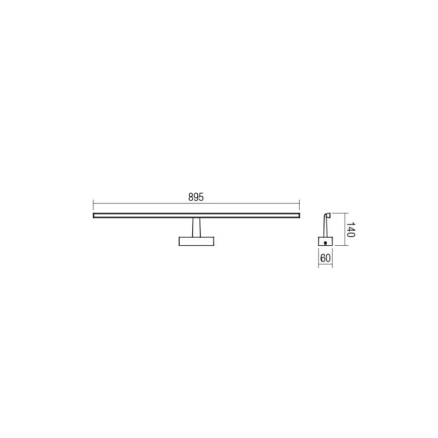 Redo 01-1677 - LED Łazienkowe oświetlenie lustra NEPTUNE 1xLED/18W/230V IP44