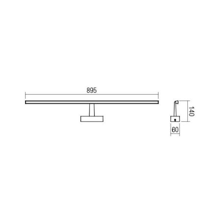 Redo 01-1678 - LED Łazienkowe oświetlenie lustra NEPTUNE 1xLED/18W/230V IP44