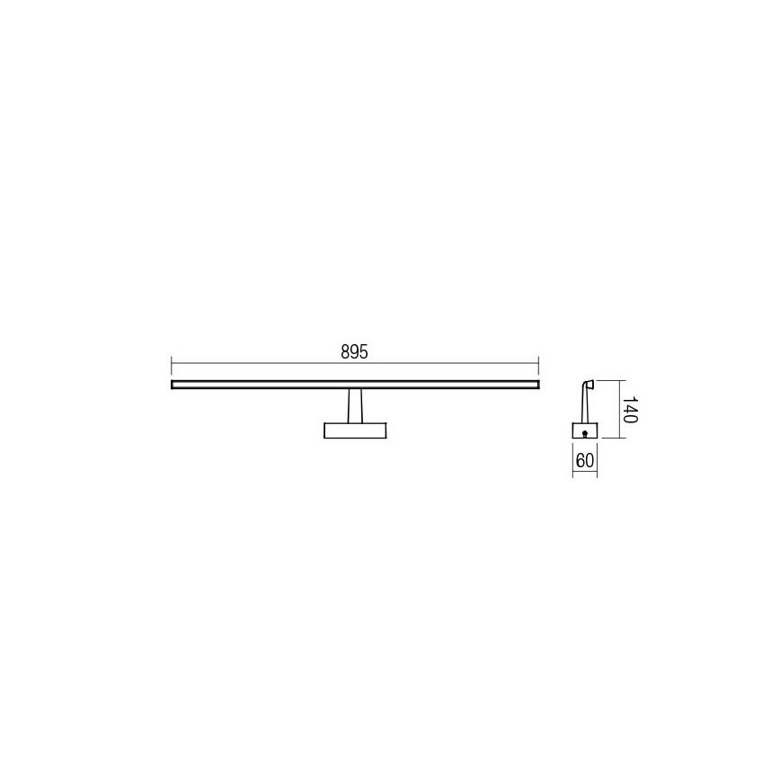 Redo 01-1678 - LED Łazienkowe oświetlenie lustra NEPTUNE 1xLED/18W/230V IP44
