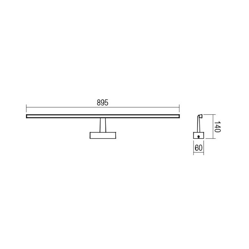 Redo 01-1678 - LED Łazienkowe oświetlenie lustra NEPTUNE 1xLED/18W/230V IP44