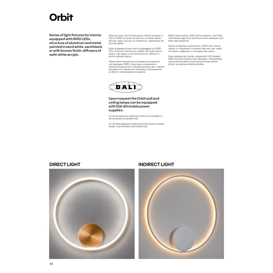 Redo 01-1701 - LED Kinkiet ORBIT LED/28W/230V