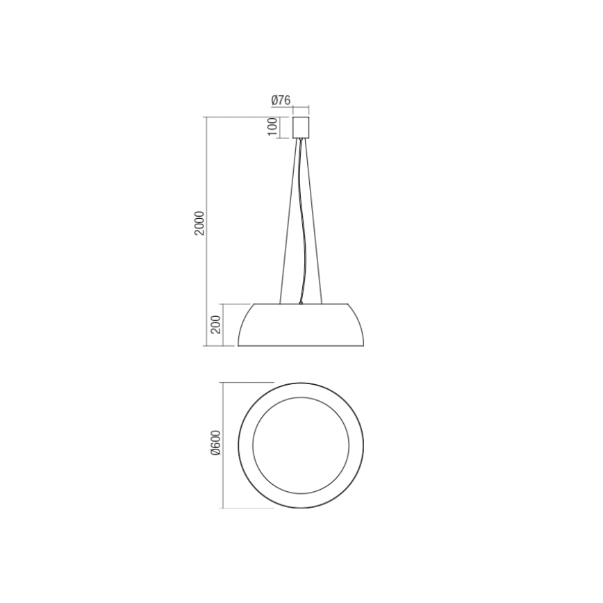 Redo 01-1732 - LED Żyrandol na lince BLAIR LED/55W/230V 3000K biały