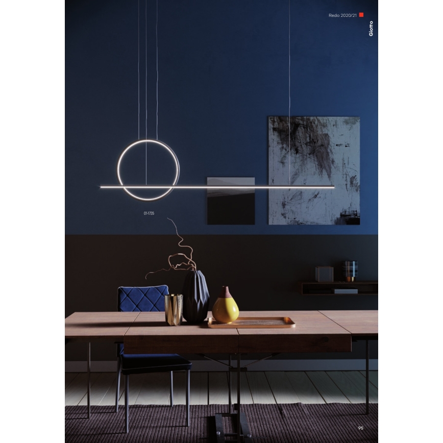 Redo 01-1735 - Lampa wisząca LED ściemnialna na linkę GIOTTO LED/46W/230V czarna