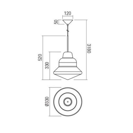 Redo 01-1770 - Lampa wisząca na lince AMNO 1xE27/42W/230V Ø 33 cm beżowa