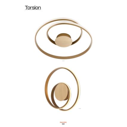 Redo 01-1789 - LED ściemnialny kinkiet TORSION LED/27W/230V Ø 40 cm biały