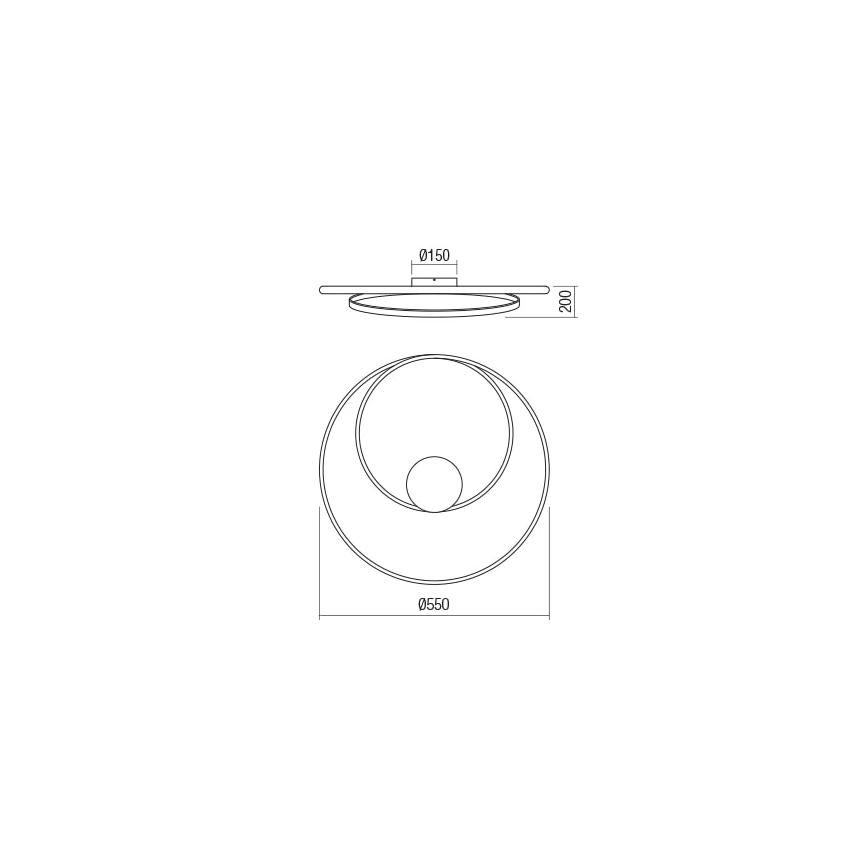 Redo 01-1792 - LED Plafon ściemnialny TORSION LED/30W/230V brązowy