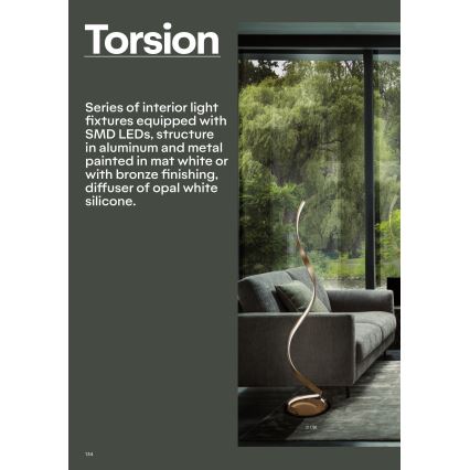 Redo 01-1796 - Żyrandol LED na linkach TORSION LED/40W/230V Ø 74 cm, brązowy