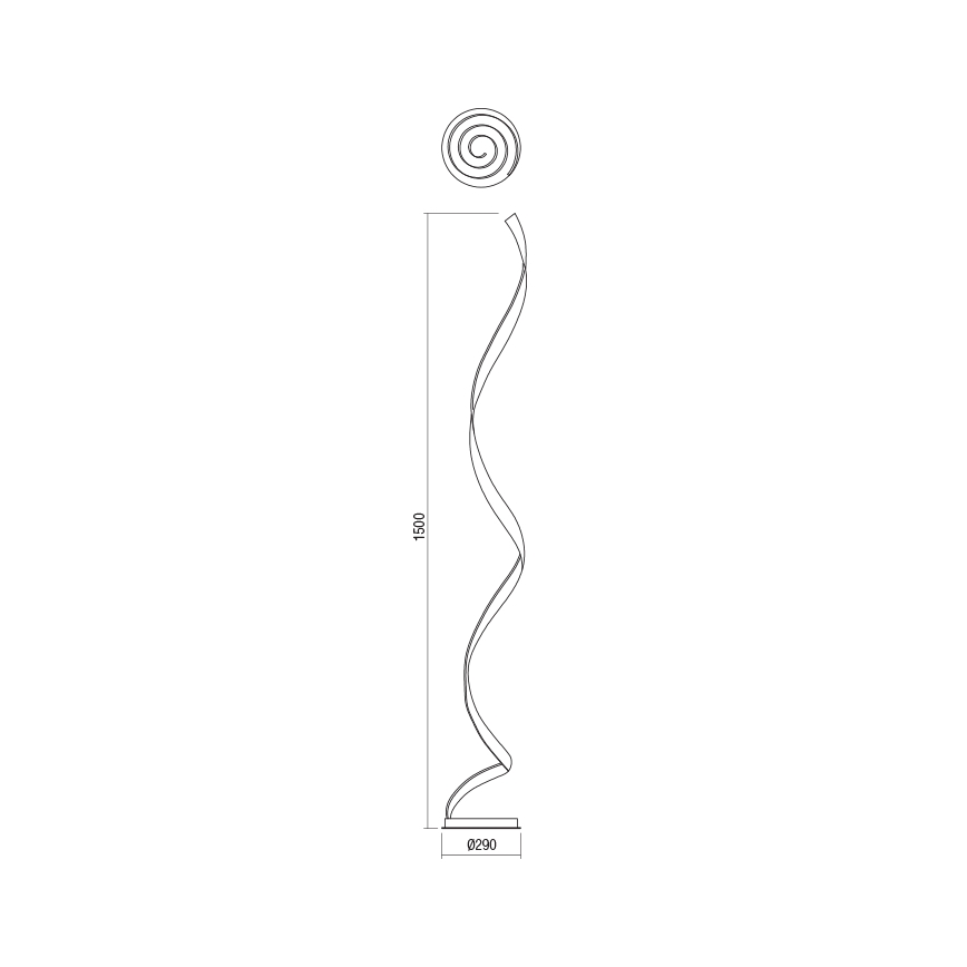Redo 01-1797 - LED ściemnialna lampa stojąca TORSION LED/24W/230V 3000K biała