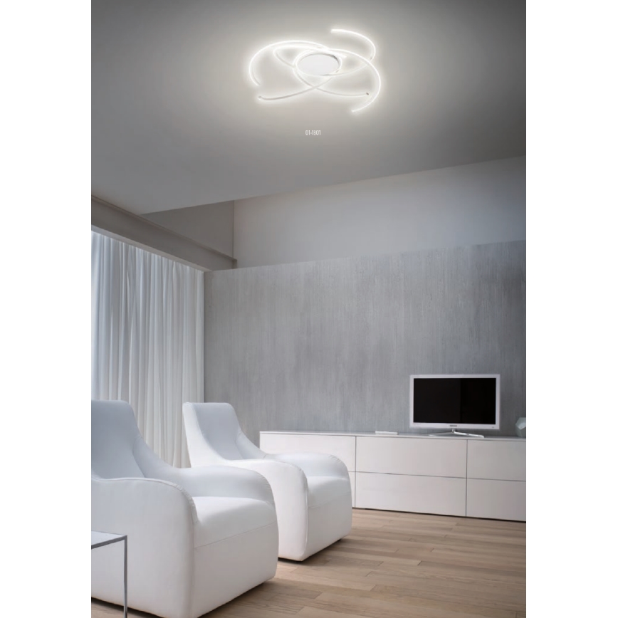 Redo 01-1801 - LED Plafon ściemnialny ALIEN LED/60W/230V 3000K śr. 70 cm biały